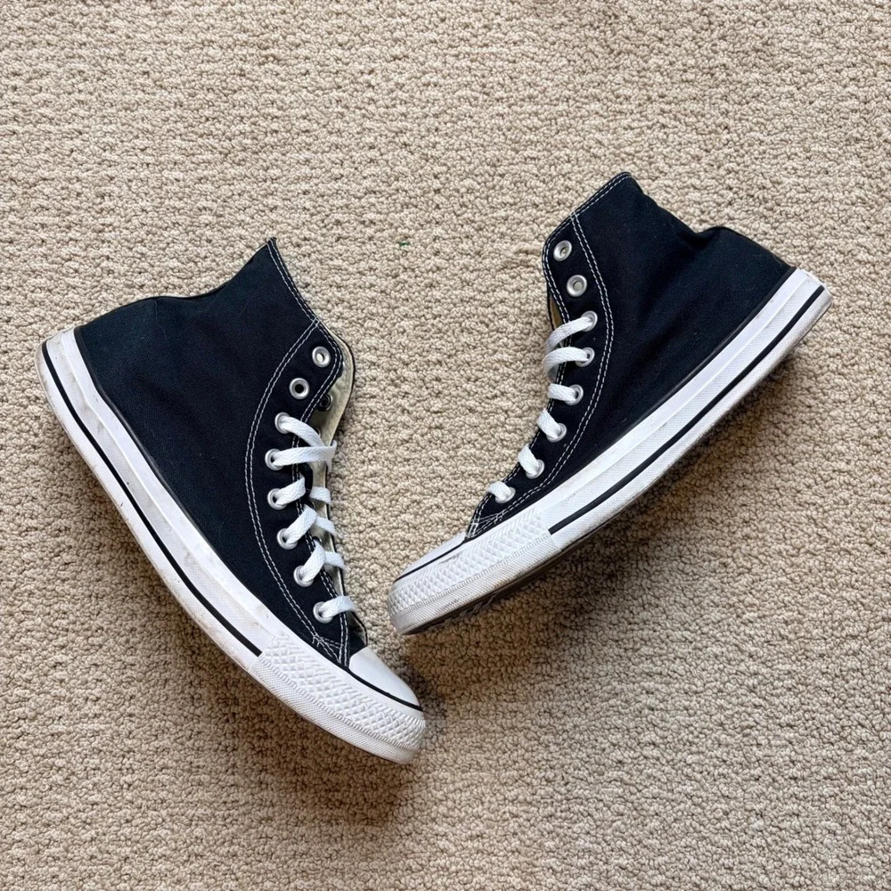 Converse Chuck Taylor All Star High Top Black Canvas Sneakers M9160 Mens 9 - Picture 2 of 7